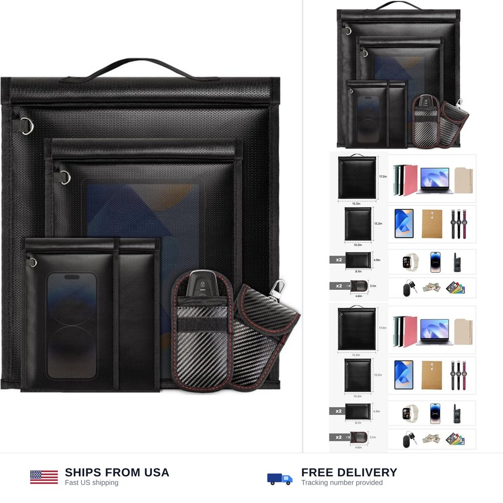 6pack Faraday Bags, Large Faraday Cage, Anti-Tracking Faraday EMP Bag for Lap…
