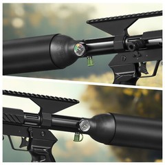 PINTY .22 PCP Pellet Air Rifle for Adult Single Shot Airgun with Tactical Bipod