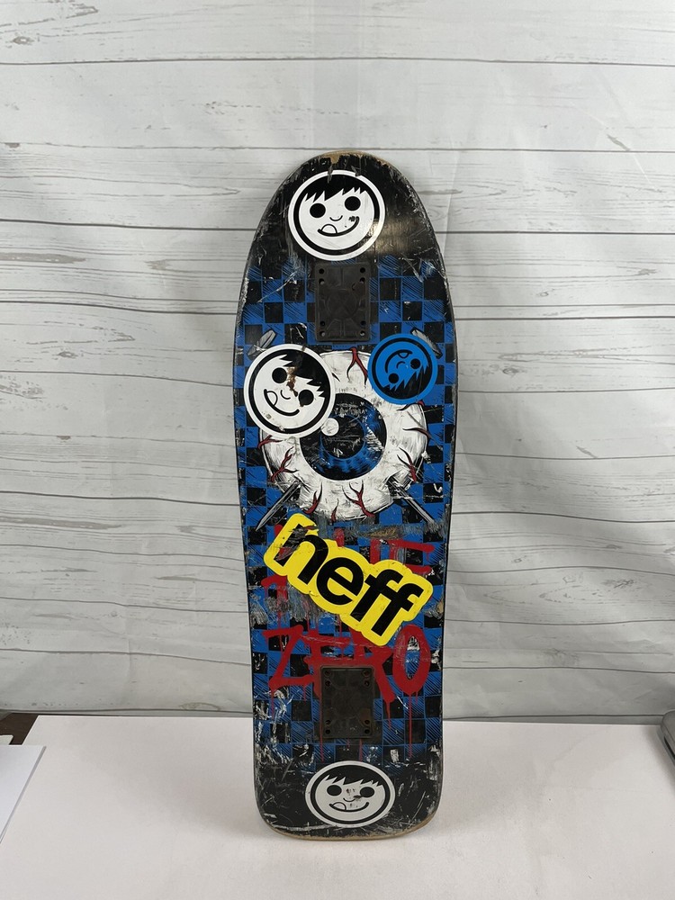Zero Jon Allie Eye Eyeball Shaped SHALLOW GRAVE Skateboard Deck 9.75 BLACK
