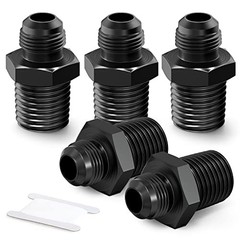 PCS Black 6AN Male Flare to 3/8″ NPT Male Pipe Fitting 6AN-3/8″NPT(Black) 5
