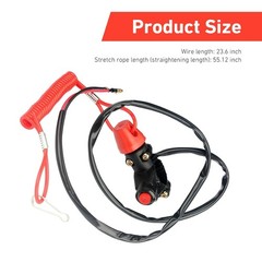 22mm Engine Kill Switch Handlebar Tether Lanyard Replacement 7/8″ Kill Switch