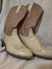 Frye Women’s Western Boots US 10B Beige Embossed Leather