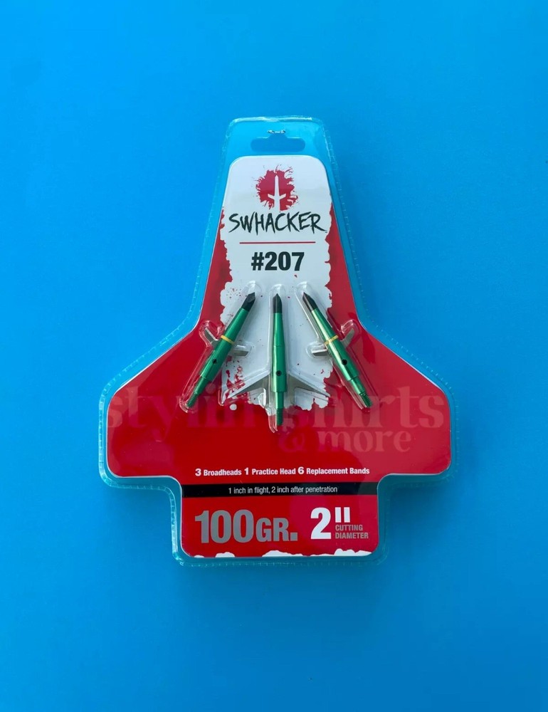 1 pack 2.0″ Cut Swhacker 207 100 Grain Broadheads 2 Blade. FREE SHIPPING