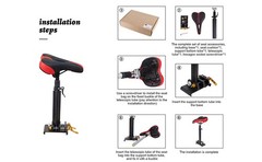 NEW Electric Scooter Seat Adjustable Saddle for Xiaomi M365 Scooter Red + Black
