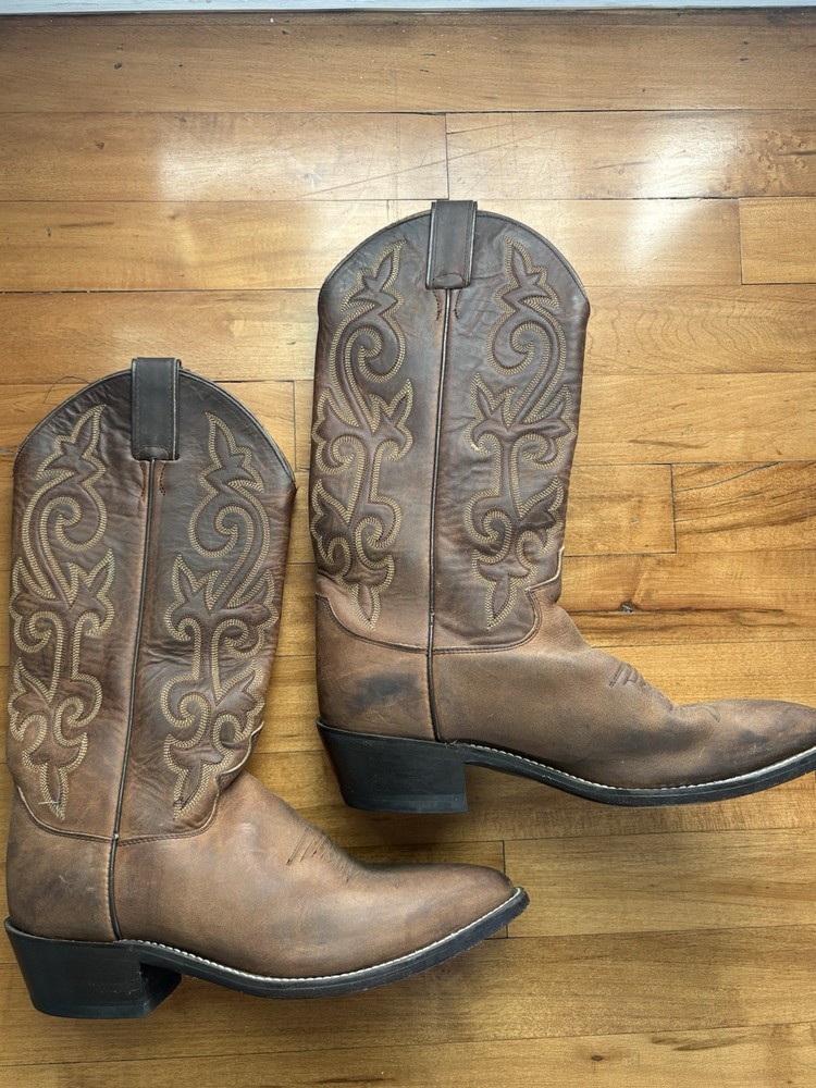Justin Classic Bay Apache Cowhide Leather Cowboy Boots