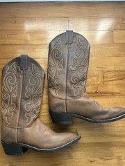 Justin Classic Bay Apache Cowhide Leather Cowboy Boots