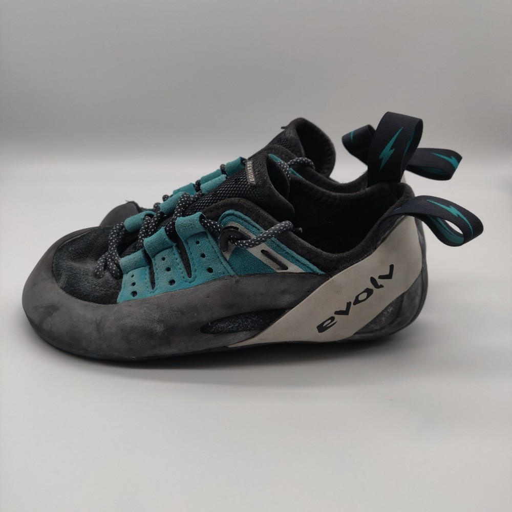 Evolve Climbing Shoes 8.5 UK 7.5 Eur 41.5 Laced Blue Grey Rock Outdoor