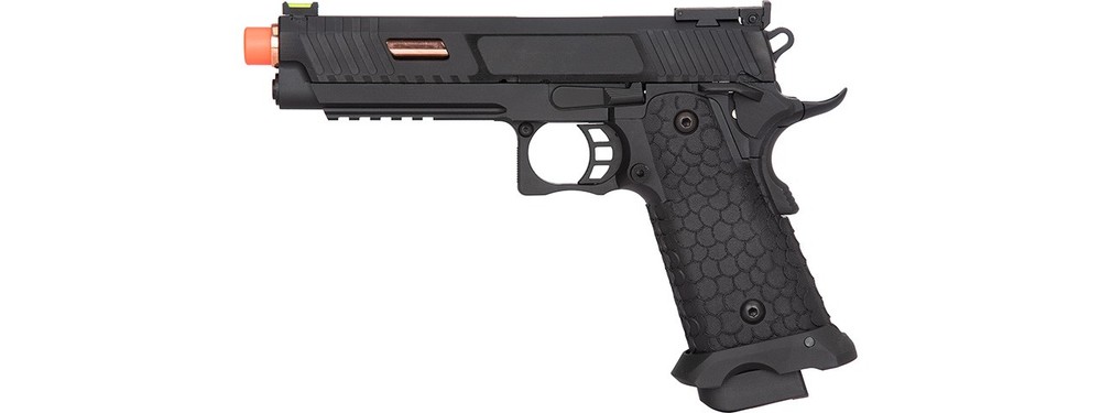 KLI 1911 Hi-Capa Baba Yaga CO2 Blowback Airsoft Pistol – Black (320–330 FPS)