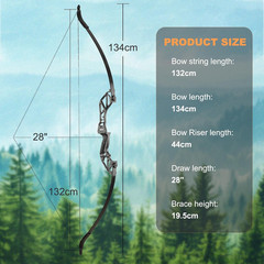 Takedown Recurve Bow with Alloy Riser for Right-Handed Shooters