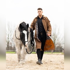 Unisex Duster Oilskin Coat Jacket Cotton Waterproof Black|Brown|Olive Free Shipp