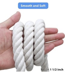 NEW! White Cotton Rope 1 1/2 inch x 100 feet! (Sells for $150 on Amazon)