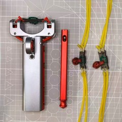 Full Metal Repeat Pocket Slingshot Comes with 1 Magazine 5 Bandsets Model C