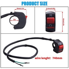 JINGKE 7/8» 22mm Handle Kill On Off Switch for ATV Motorcycle Scooter Go Kart
