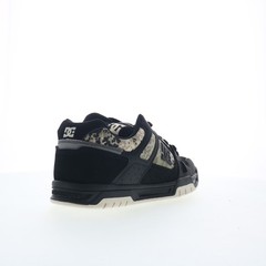 DC Stag 320188-XKSC Mens Black Nubuck Lace Up Skate Inspired Sneakers Shoes