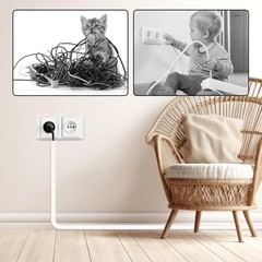 Self-Adhesive Cable Hider, Flexible Wire Cover Cable Raceway for Wires, Wall …