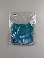 Nike Shirt Womens Medium Blue Bubble Swoosh Logo Graphic Tee Tagless Sports Top