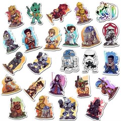 Mix 10/50 PCs StarWars Game Movie Graffiti Luggage Notebook Sticker-No Duplicate