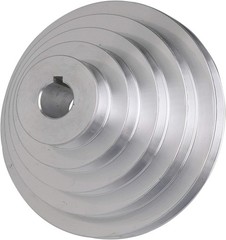 22mm Bore 54mm-150mm Outter Dia Aluminum 5 Slot A Type Pulley 5 Step Pulley Belt