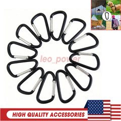 10 PCS Aluminum Carabiner D Shape Spring Clip Snap Key Hook Keychain Buckle