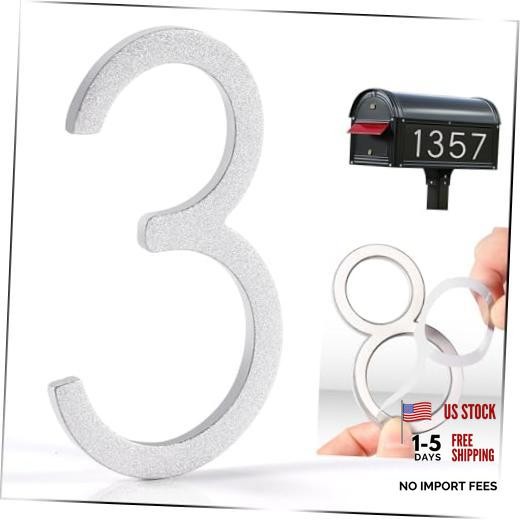 Silver Self-Adhesive Mailbox Numbers and Letters for 3 Inch Mailbox