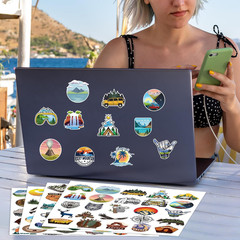 300 Pcs Camping Stickers for Kids, Outdoor Adventure Hiking Vinyle Waterproof Na