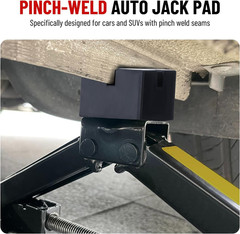 4-Pack Solid Rubber Pinch-Weld Blocks for Auto Lift Jack Stand Protection