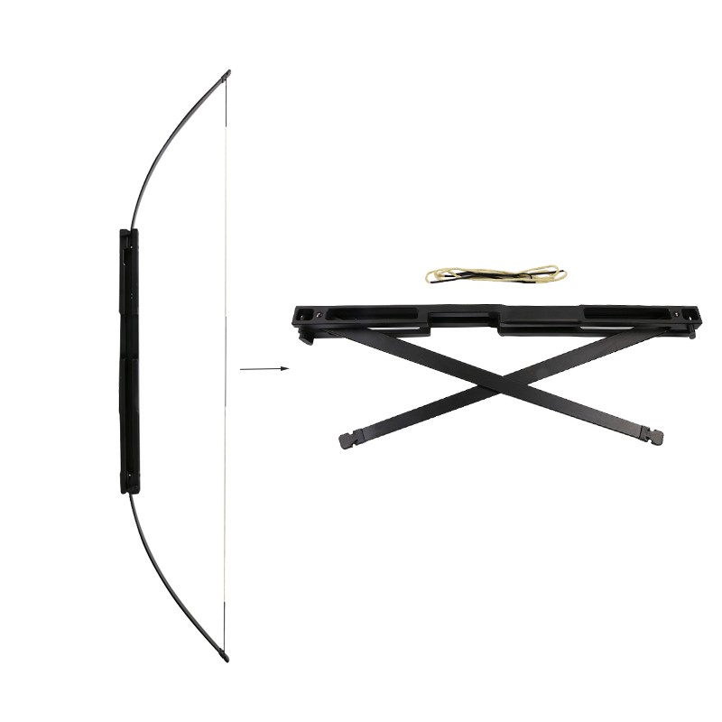 60″ 40/60lbs Foldable Bow RH Hunting Survival Bow for Archery Shooting Target