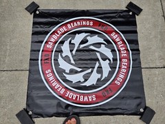 VTG 90’s FKD SAWBLADE SWISS BEARINGS SKATEBOARD BANNER POSTER Daewon Song Rare