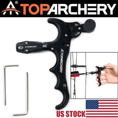 4-Finger Compound Bow Release Aids 360° Thumb Trigger Tools for Archery Hunting
