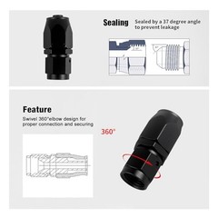 6AN Hose End Fitting Straight Swivel for CPE Braided Hose 6AN Straight Normal