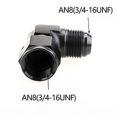 Female to Male Flare 90 Degree Swivel Hose Fitting Adapter Aluminium 8AN Normal