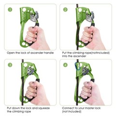 Hand Ascender Aluminum Magnesium Alloy Rock Climbing Handheld Ascender For MWLD