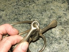 Stainless Steel Used 5 inch Snaffle Ring Bit with half cheek