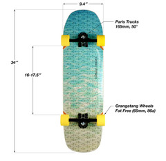 Loaded Bolsa II Skateboard Complete Blue White 9.4×34″