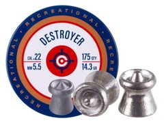CROSMAN 175 Count DESTROYER Pointed Dished Rim 5.5mm .22 Pellets Hunting Target