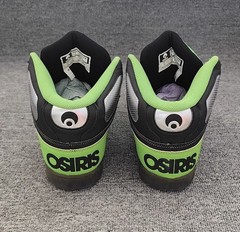 Osiris NYC 83 High Top Skateboarding Shoes Green Black White US 13.5