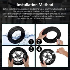 60/70-6.5 Scooter Tire, 10×2.50 Solid Scooter Tire 10 inch Electric Rubber Tu…
