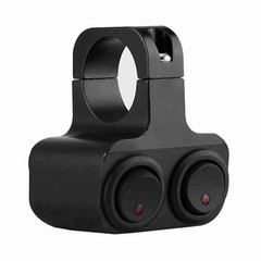 CNC Aluminum Alloy Motorcycle Handlebar Switch, 12V Push Button Switch, Black,