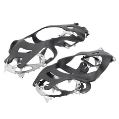 1 Pair 18 Teeth Crampons Fishing Snow Shoe Spiked Grips Cleats AntiSlip FF