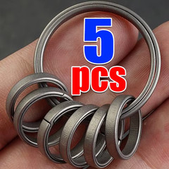 Titanium Alloy Key Rings Keychains Buckle Pendant Super Light Man Car Keychain f