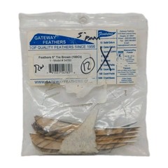 12 Count Gateway Feathers 5″ Right Wing: Parabolic Camo Tre Brown