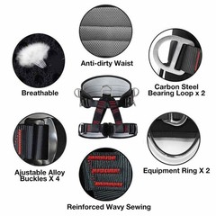 Thicken Professional Safety Belt with Magnesium Alloy Connection Ring – Tree …