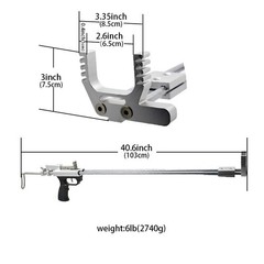 Silver Hunting Slingshot Kit with Laser Light, 6 Bands, for Big Game & Fishing