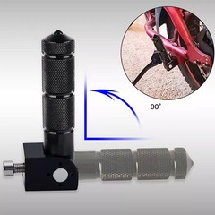 Motorcycle Scooter Black Aluminum Alloy Foldable Foot Pedals Set