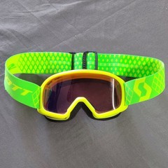SCOTT Junior Witty Enhancer Snow Goggles Green/Yellow Frame Tinted Amber Lens