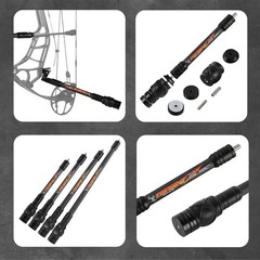 Carbon Rod 8/10/12/15″ Shock Absorber Stabilizer Bow Archery Hunting Practice