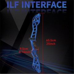 Aluminum Alloy Bow Riser CNC ILF Takedown Recurve Bow Handle 23″/25″ RH Hunting