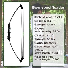 Runzkzy Bow and Arrow for Teens Beginner Archery Set for Youth Bow and Arrow …