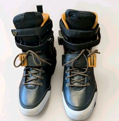 K2 Unnatural Skate Sz Us 11.5 Black Brown Leather Aggressive Inline Roller Blade