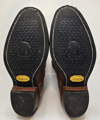 Vibram Chippewa Men’s Leather Western Cowboy Boots Brown Size 8.5 D 21008.